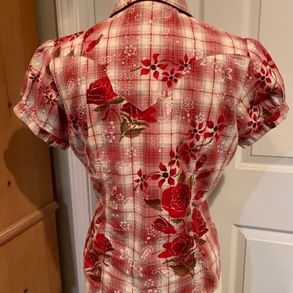 Johnny Was Western Puff Sleeve Blouse - Picture 2 of 7